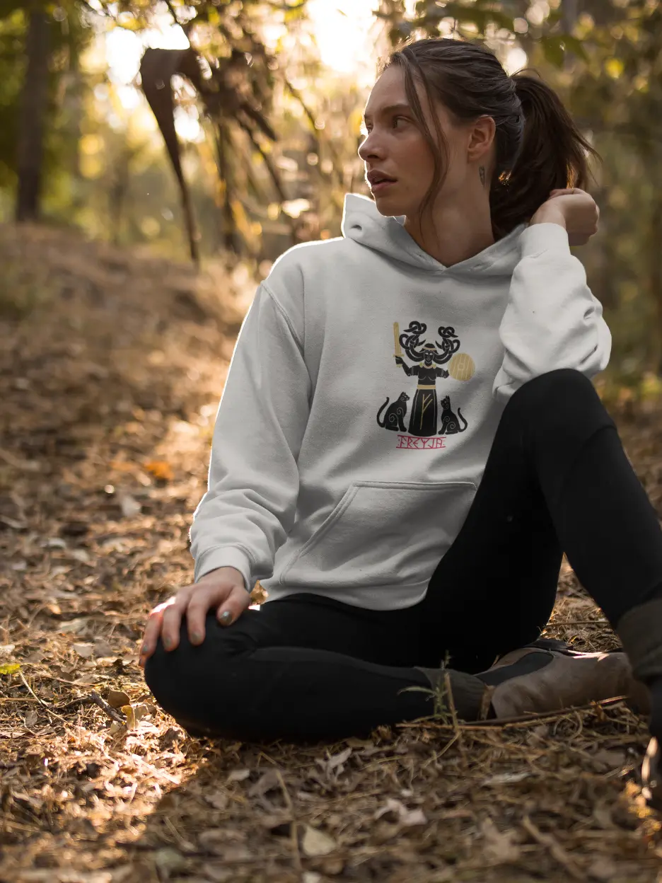 Freyja Unisex Hoodie – Norse Goddess of Strength, Beauty & Passion | LostRavn Collection