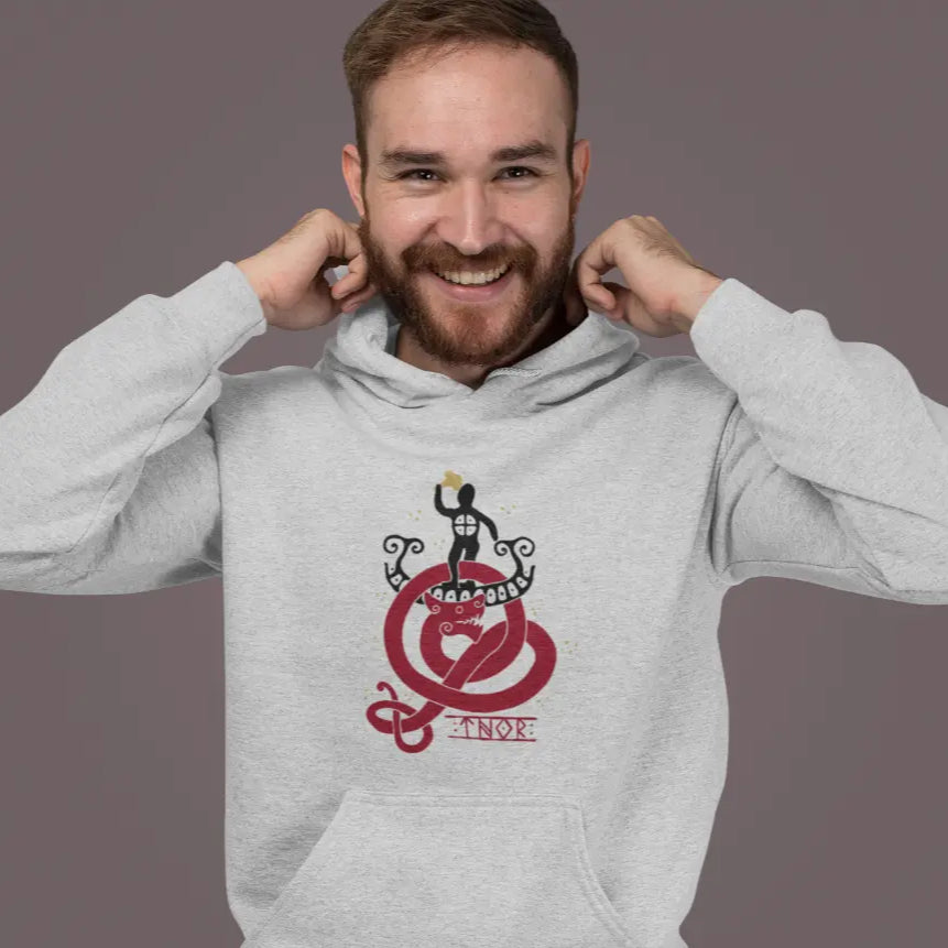 Last Stand of Thor Hoodie – Ragnarok Norse Mythology | LostRavn Collection