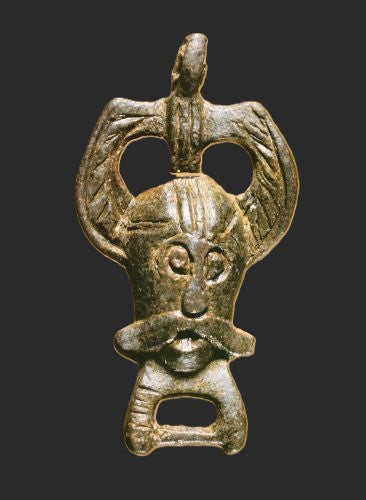 Odin from Ribe Pendant in Brass – Viking Amulet Reproduction