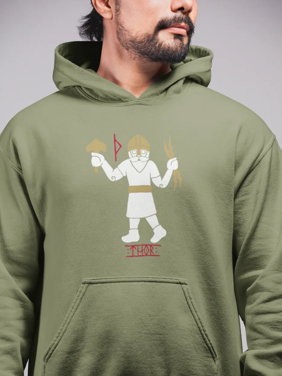 Thor Hoodie – Norse God of Thunder & Mjolnir’s Strength | LostRavn