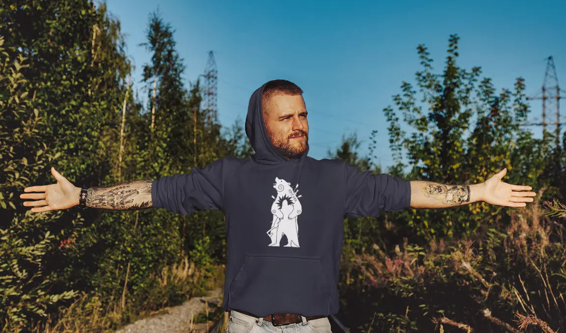 Hail Thor – Viking Berserker Warrior Hoodie - Unisex Norse Mythology Apparel