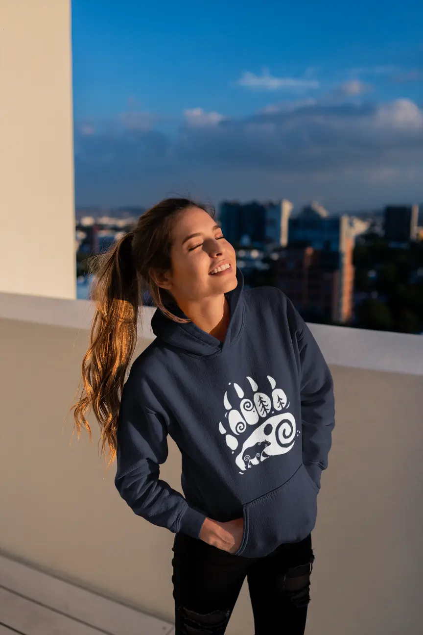 Bear Paw Unisex Hoodie – Harness the Power of the Wild | LostRavn Collection