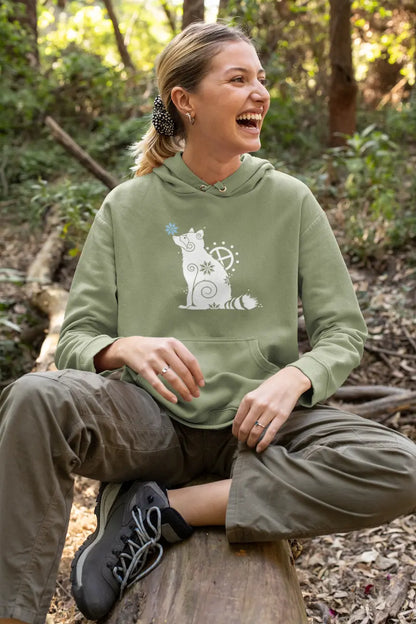 Unisex Hoodie with Nordic Raccoon Motif
