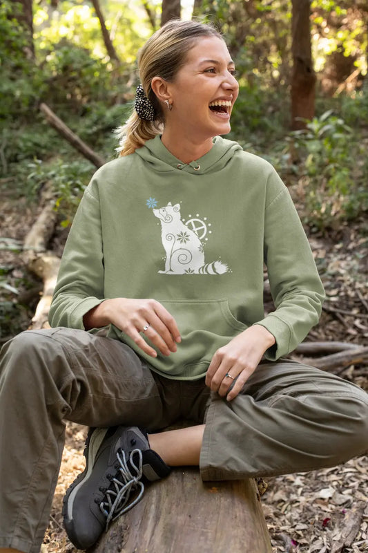 Unisex Hoodie with Nordic Raccoon Motif