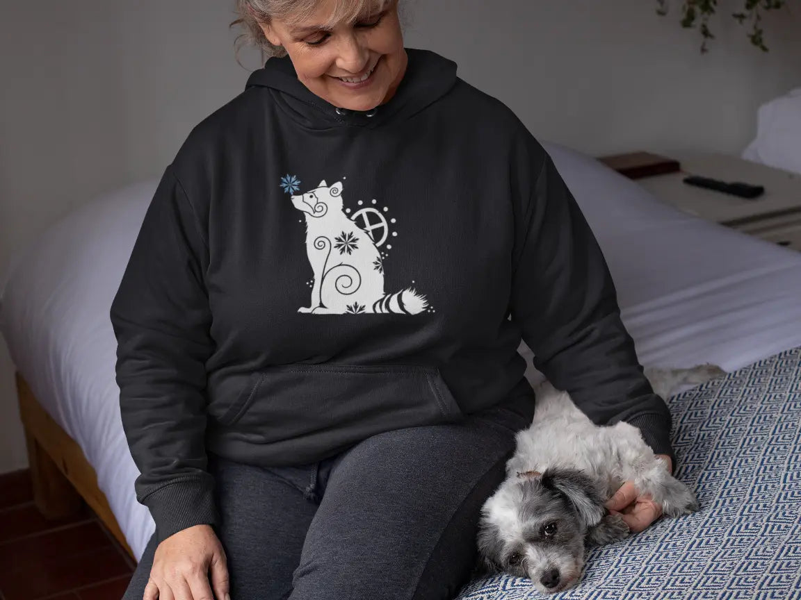 Unisex Hoodie with Nordic Raccoon Motif