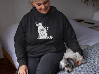 Unisex Hoodie with Nordic Raccoon Motif