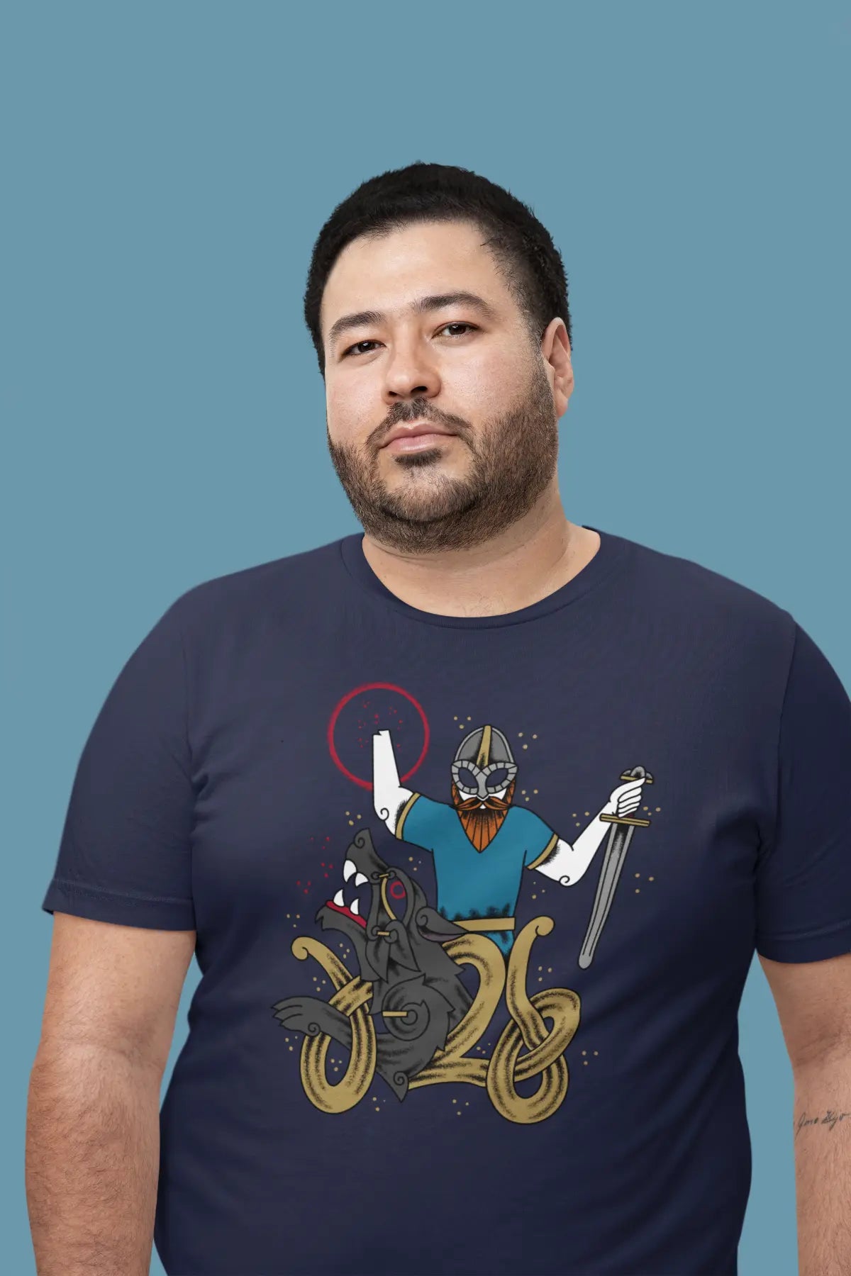 Bound by Fate Viking T-Shirt – Tyr & Fenrir Norse Mythology Unisex Cotton Tee