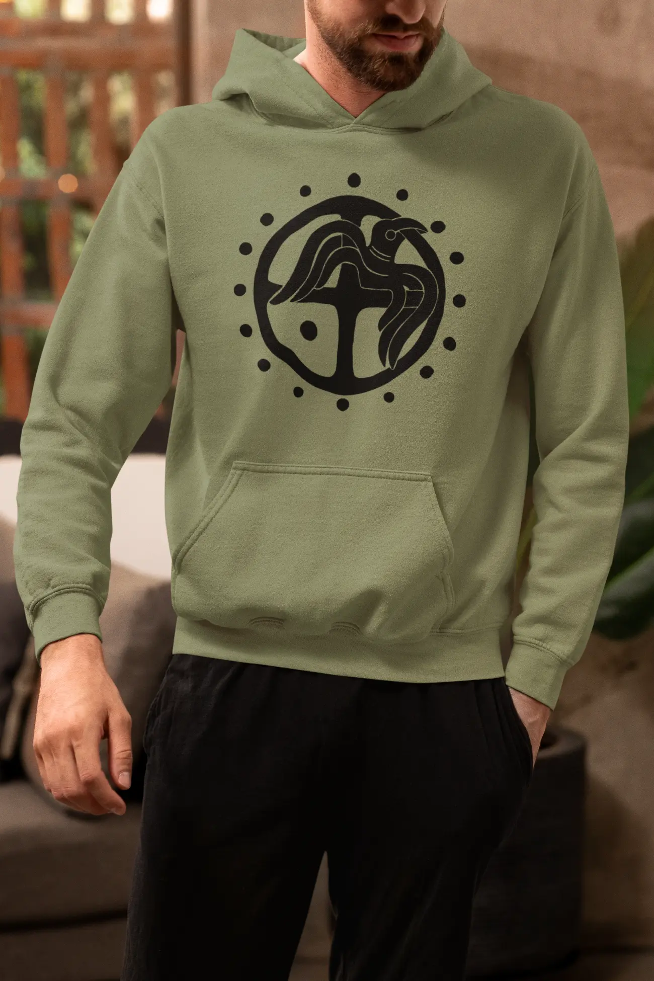 Raven Hoodie – Huginn & Muninn Norse Mythology Unisex Pullover | Odin’s Guardians | LostRavn Collection