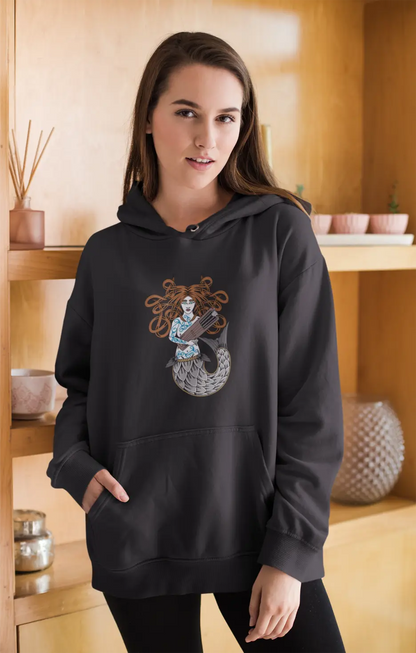 Wavesinger Celtic Mermaid Unisex Hoodie – Myth, Strength & Song | LostRavn Collection