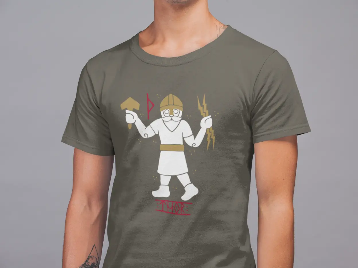 Thor Norse God Unisex T-Shirt – Viking Heritage & Power of Mjolnir