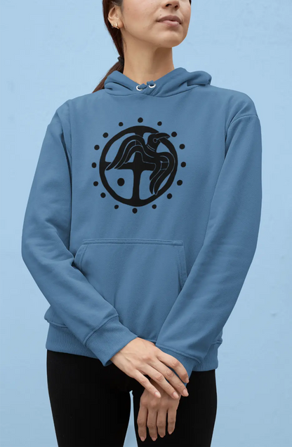 Raven Hoodie – Huginn & Muninn Norse Mythology Unisex Pullover | Odin’s Guardians | LostRavn Collection