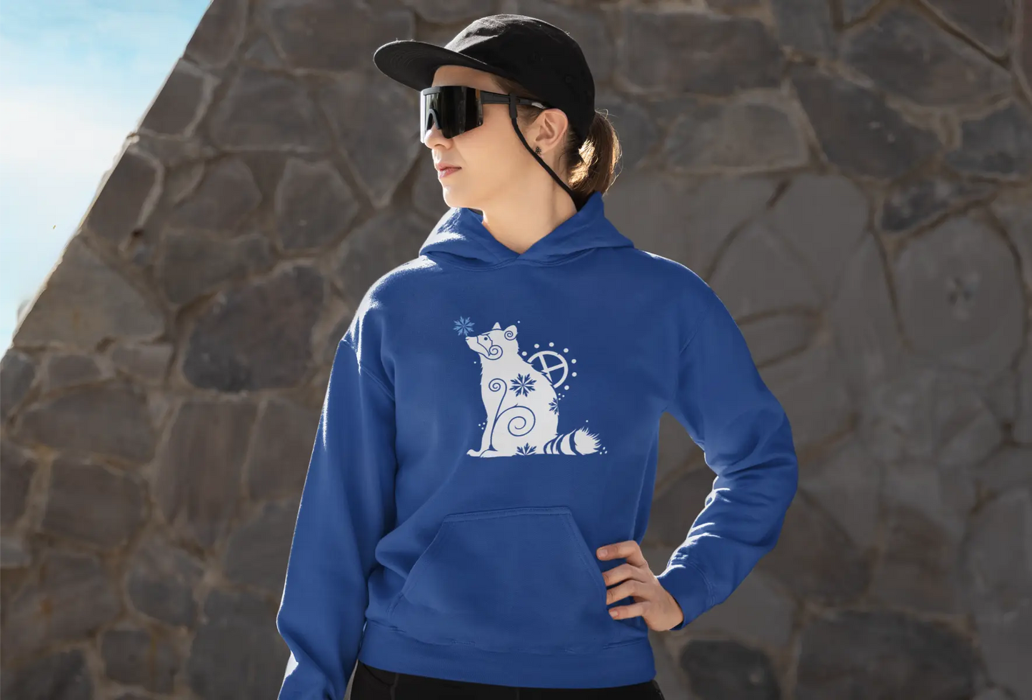 Unisex Hoodie with Nordic Raccoon Motif
