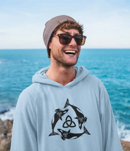 Orca Celtic Knot Hoodie – Power, Freedom & Ocean Spirit