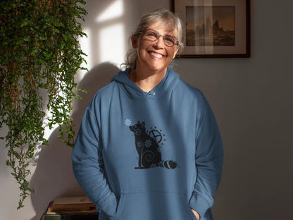 Raccoon Spirit Unisex Hoodie – Nature and Adaptability Design