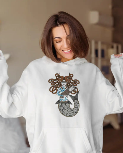 Wavesinger Celtic Mermaid Unisex Hoodie – Myth, Strength & Song | LostRavn Collection