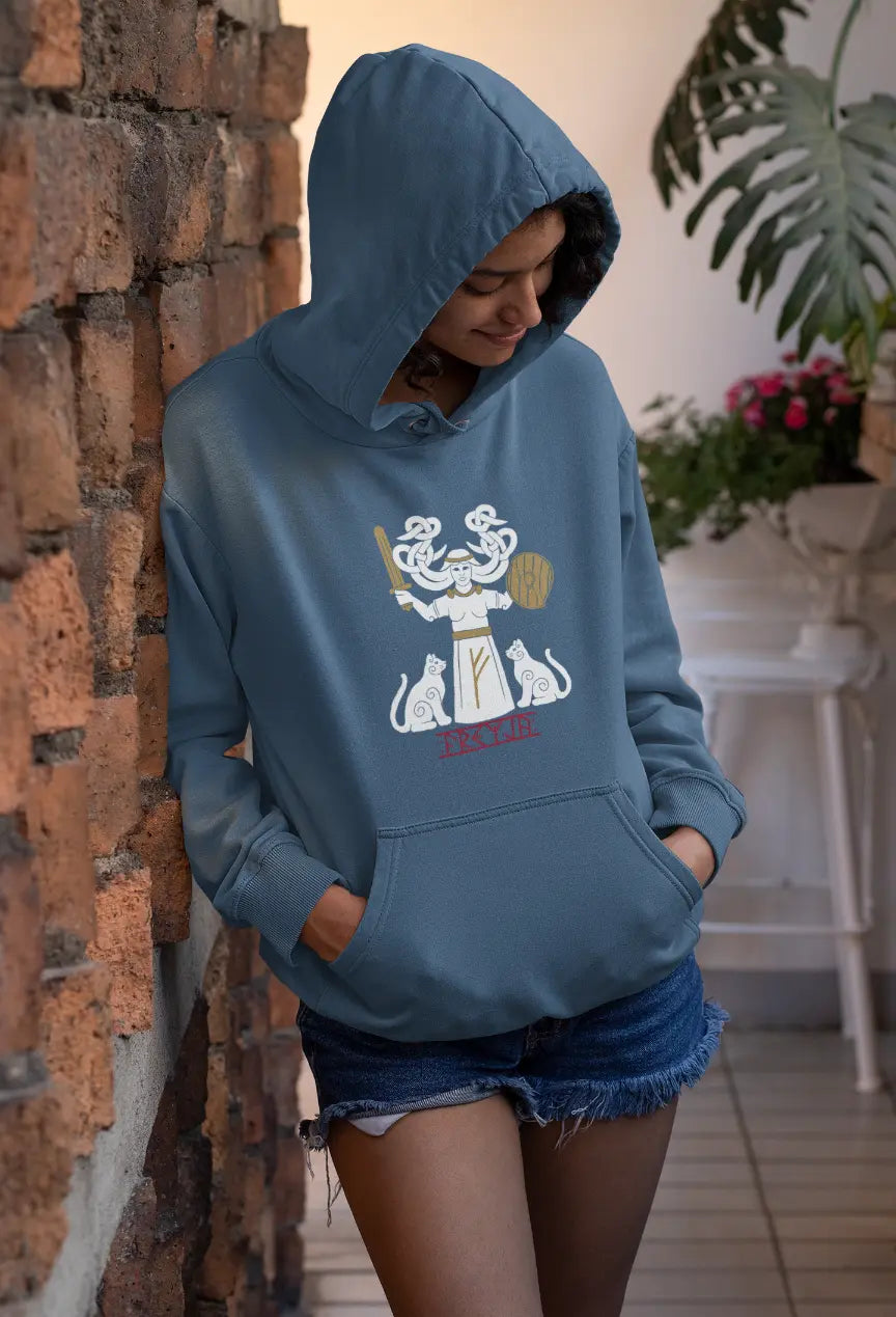 Freyja Unisex Hoodie – Norse Goddess of Freedom & Power | LostRavn Collection
