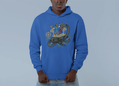 Thor vs. Jörmungandr Hoodie – Norse Mythology Ragnarok Battle | LostRavn Collection