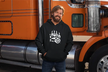 Bear Paw Unisex Hoodie – Harness the Power of the Wild | LostRavn Collection