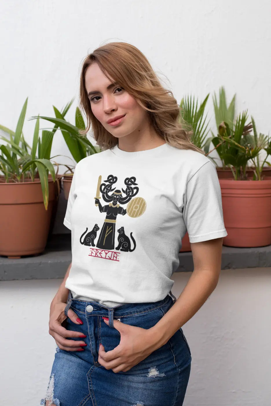 Freyja / Valfreyja Unisex T-Shirt – Norse Goddess of Strength, Spirit & Wild Freedom