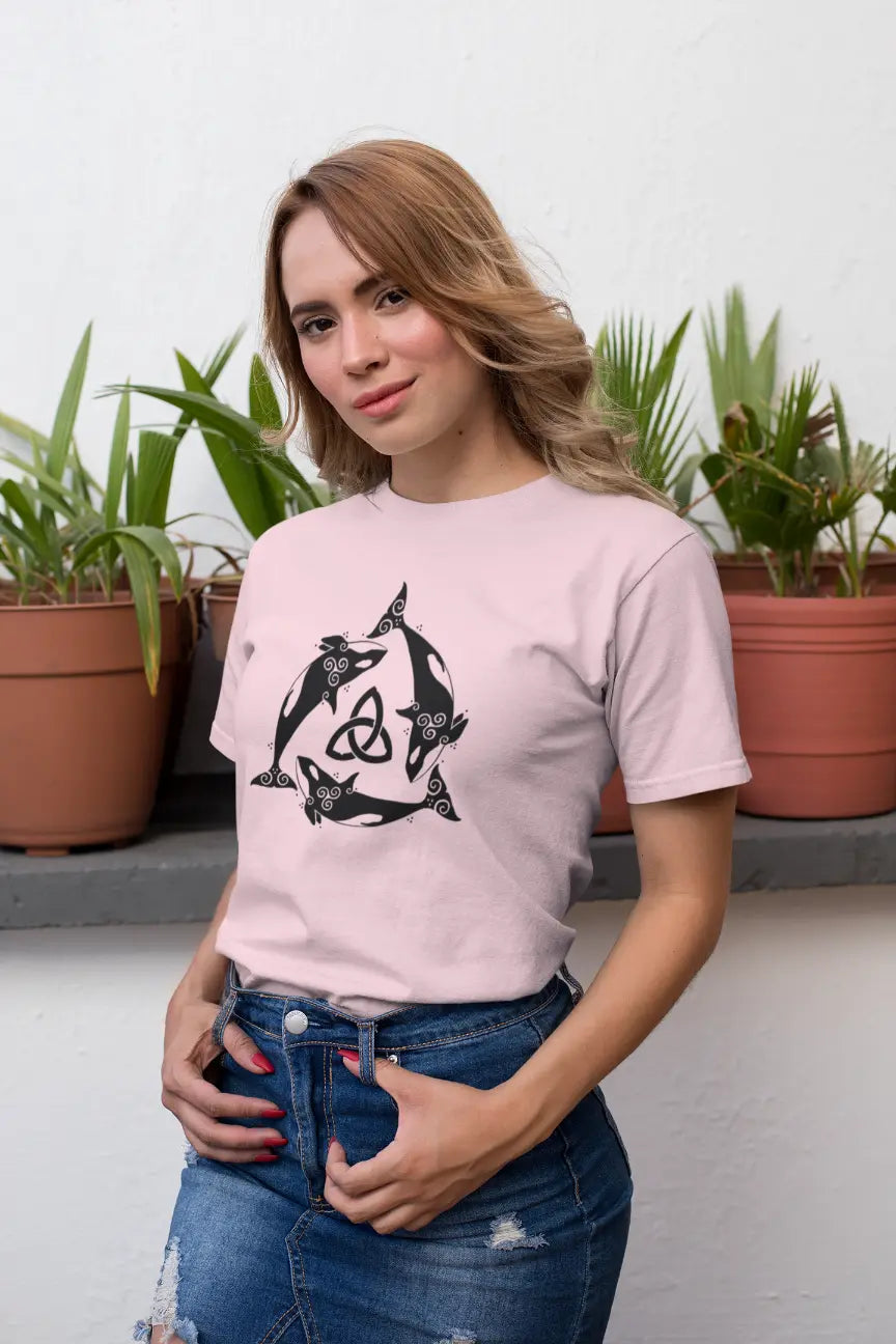 Orca Celtic Knot Unisex T-Shirt – Power, Freedom & Ocean Spirit
