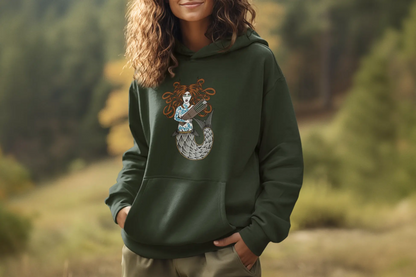 Wavesinger Celtic Mermaid Unisex Hoodie – Myth, Strength & Song | LostRavn Collection