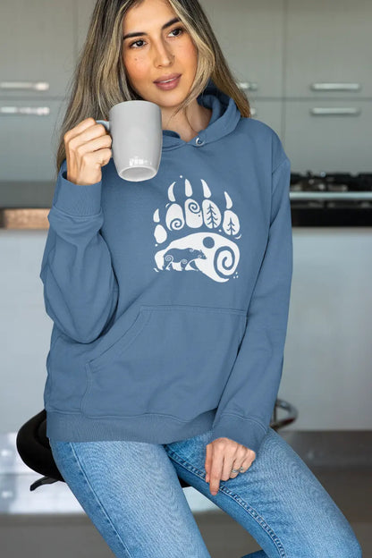 Bear Paw Unisex Hoodie – Harness the Power of the Wild | LostRavn Collection