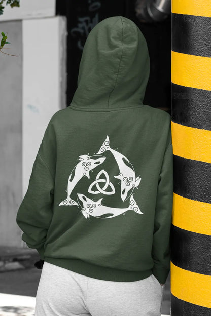 Unisex Hoodie – Orca Celtic Knot Back Print