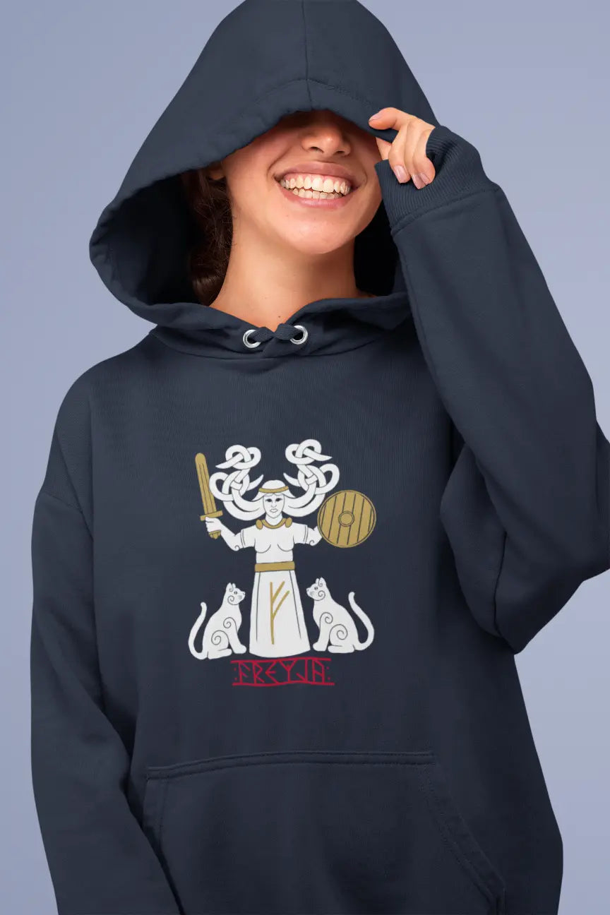 Freyja Unisex Hoodie – Norse Goddess of Freedom & Power | LostRavn Collection