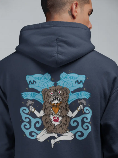 Viking Berserker Ritual Hoodie – Bear Skin Warrior Legend