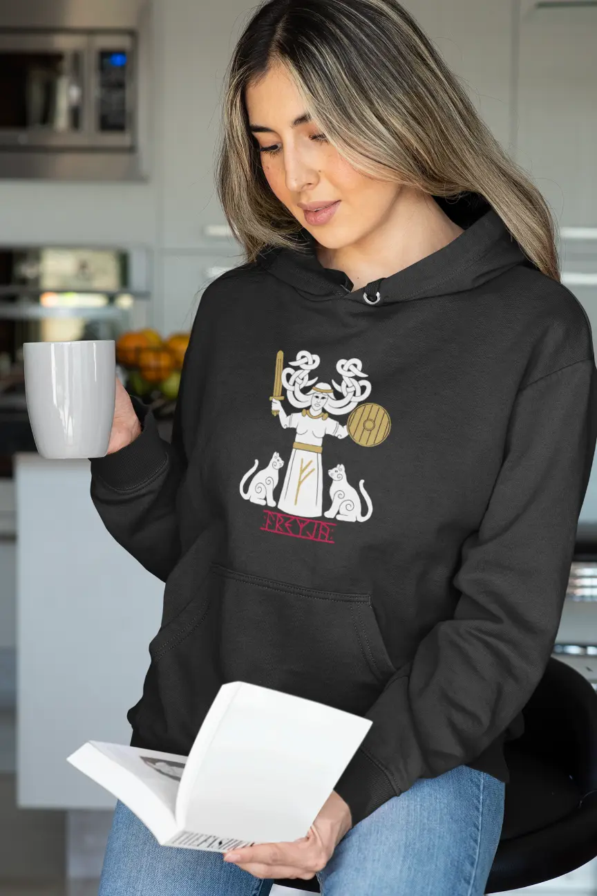 Freyja Unisex Hoodie – Norse Goddess of Freedom & Power | LostRavn Collection