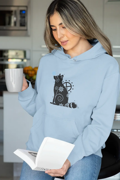 Raccoon Spirit Unisex Hoodie – Nature and Adaptability Design