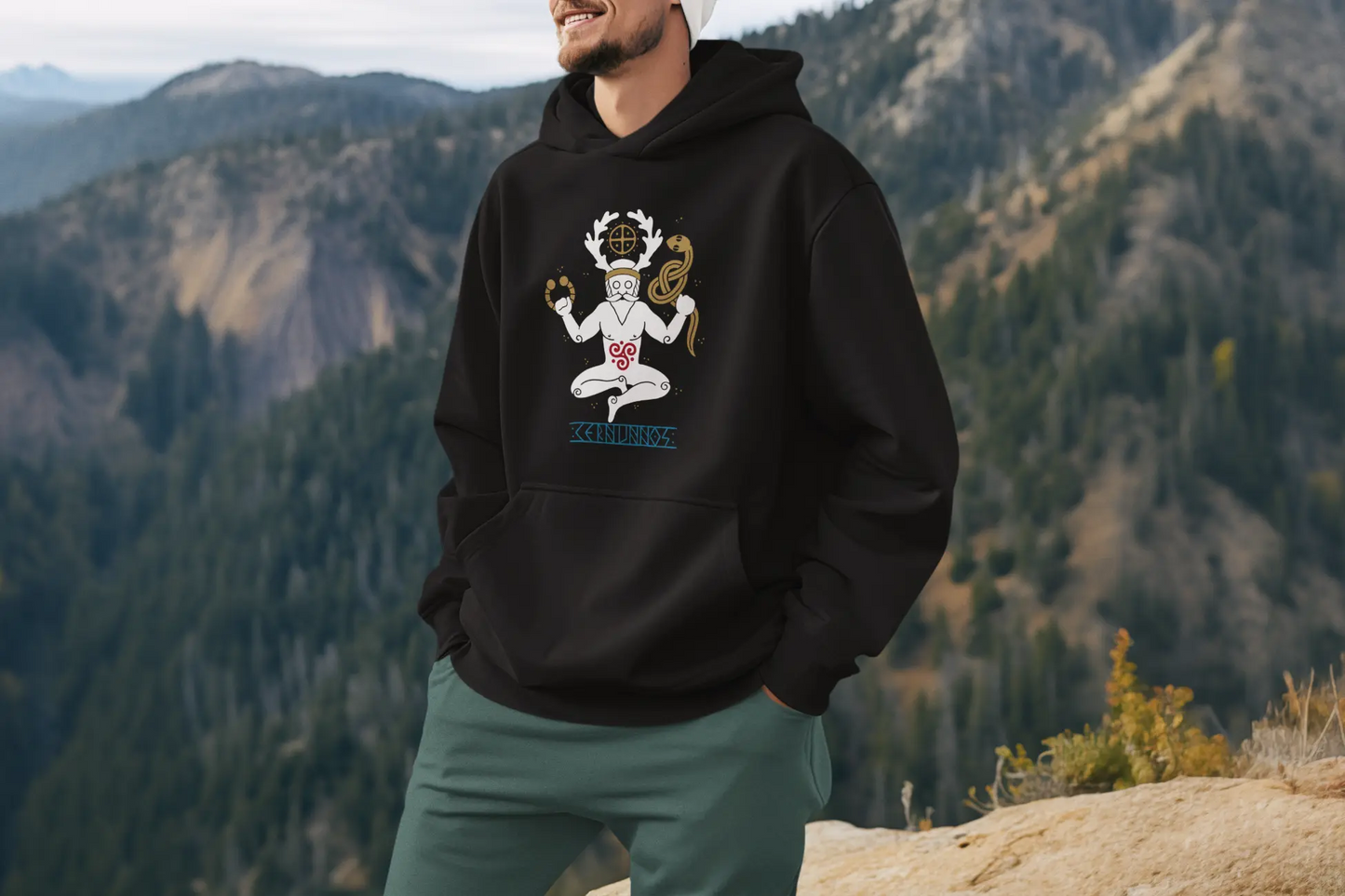 Cernunnos Hoodie – Celtic Horned God of Nature & Rebirth | LostRavn Collection