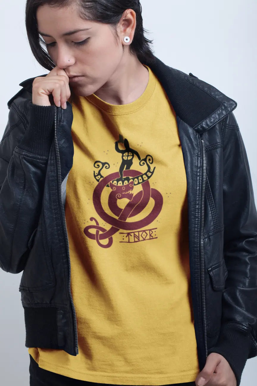 Last Stand of Thor T-Shirt – Ragnarok Norse Mythology Unisex Cotton Tee