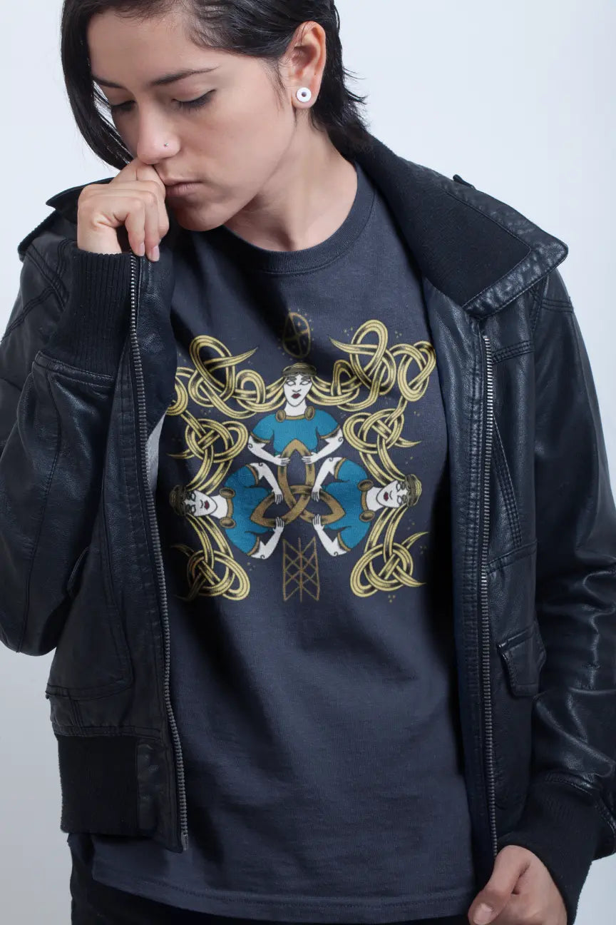 Norns T-Shirt – Weavers of Fate Norse Mythology Unisex Cotton Tee
