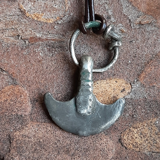 Hand-Forged Silver Viking Thor Hammer Pendant – Miniature Mjolnir