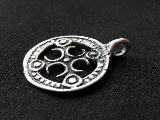 Viking / Slavic Shield Pendant, Handmade in Silver