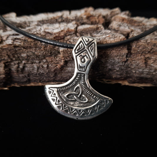 Handmade Pewter Mjolnir Pendant – Viking Thor’s Hammer Amulet
