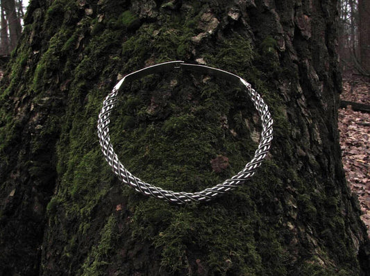 Denmark Type Twisted Viking Torque / Neck Ring, Hand Forged
