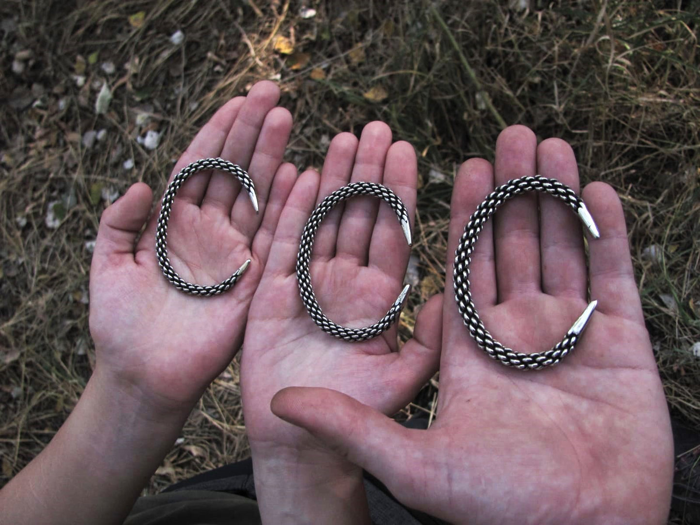 Viking Family Bracelets Set, Hand-woven, Custom size