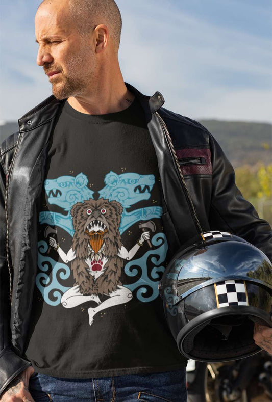 Berserker Ritual T-Shirt – Viking Bear Warrior | LostRavn