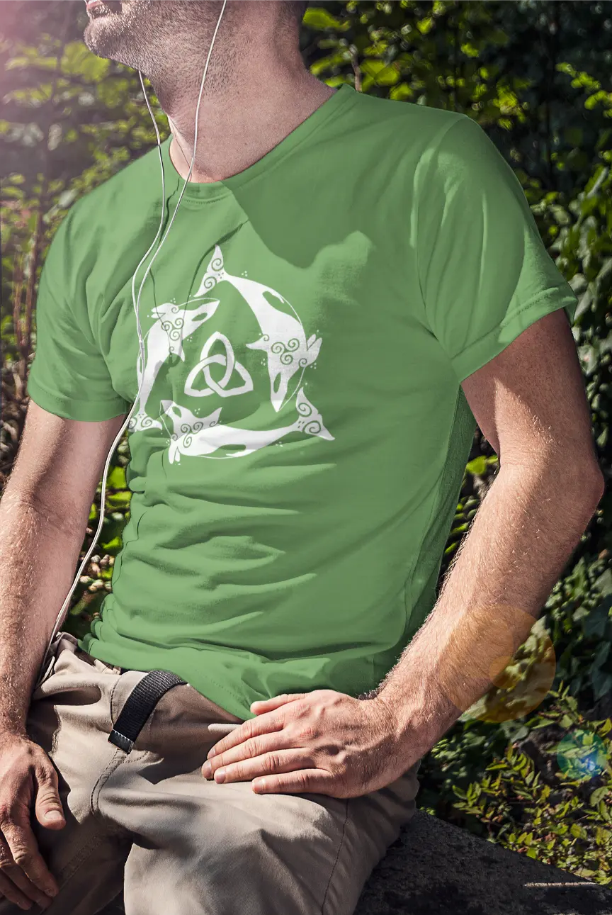 Orca Celtic Knot Unisex T-Shirt – Ocean Power & Ancient Symbolism
