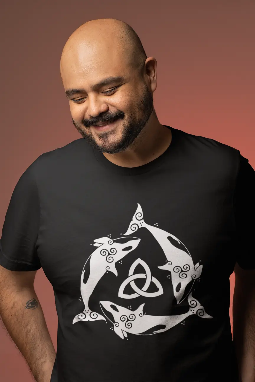 Orca Celtic Knot Unisex T-Shirt – Ocean Power & Ancient Symbolism