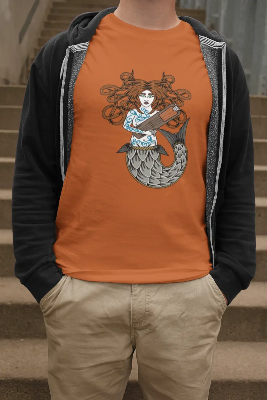 Mermaid Celtic Motifs Unisex T-Shirt – Myth, Music & Sea Spirit