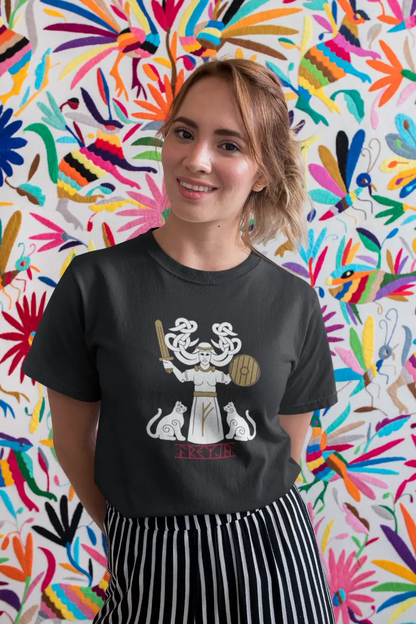 Freyja / Valfreyja T-Shirt – Norse Goddess of Passion, Power & Independence | Viking Mythology Unisex Tee