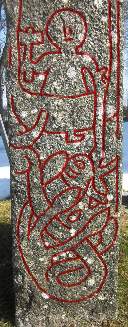 Thor Fishing for Jörmungandr Silver Pendant – Altuna Runestone Design