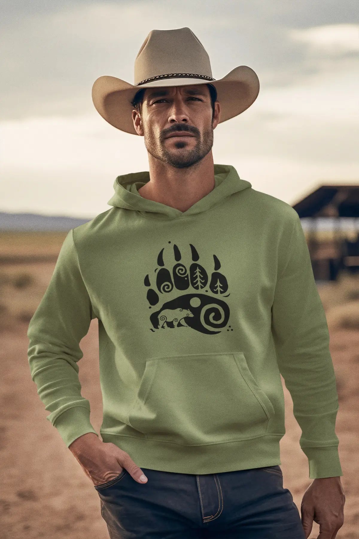 Bear Paw Unisex Hoodie – Strength of the North | LostRavn Collection