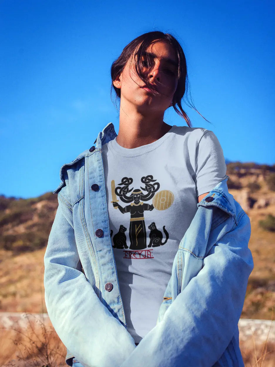 Freyja / Valfreyja Unisex T-Shirt – Norse Goddess of Strength, Spirit & Wild Freedom