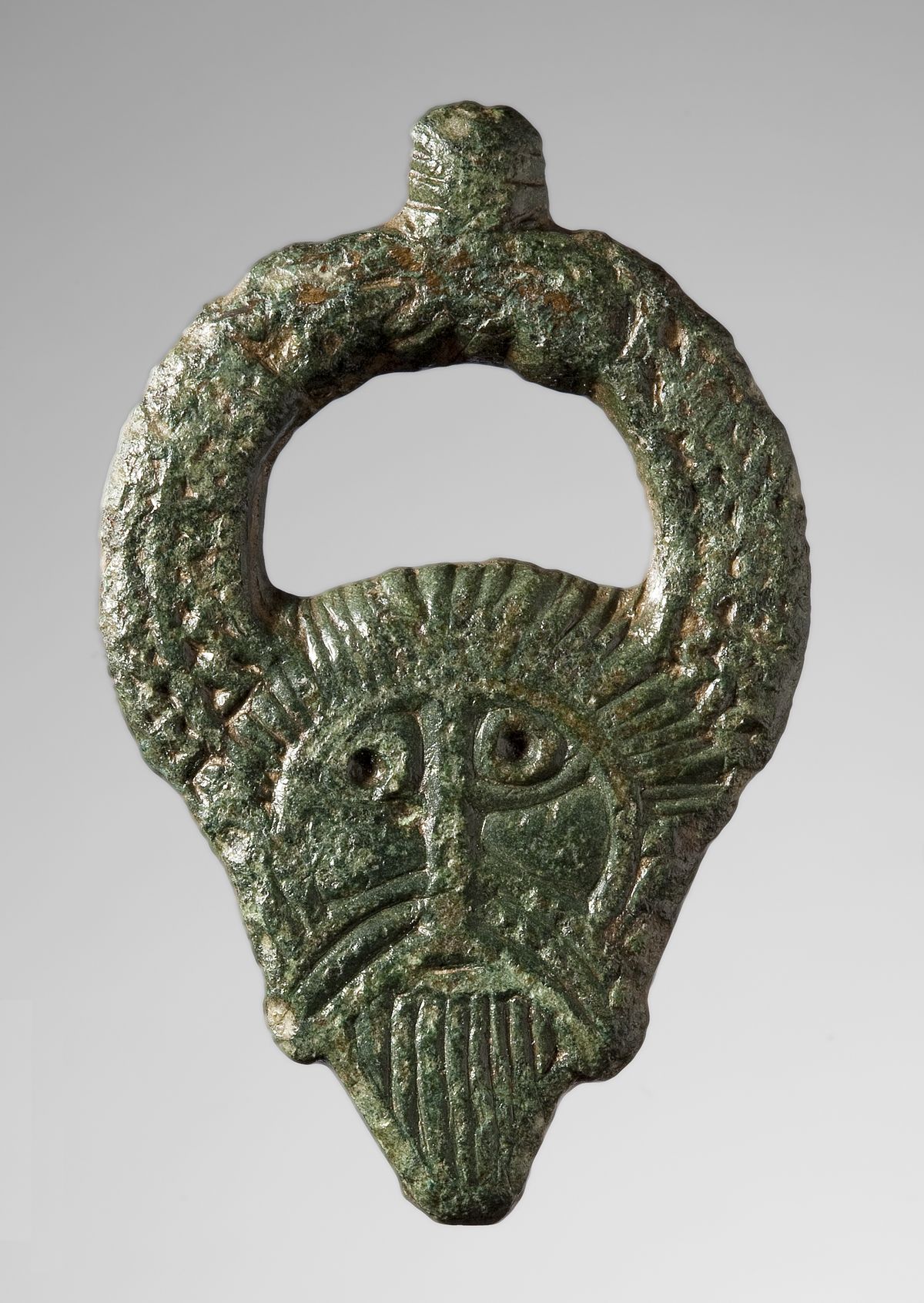 Odin in ritual helmet with ravens - pendant with historical Allfather depiction